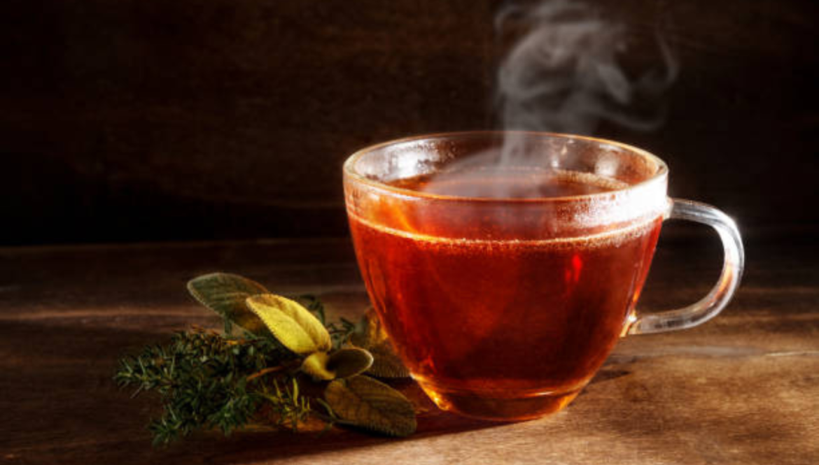 Revitalize Your Lungs with Lung Detox Tea A soothing cup of Lung Detox Tea with fresh herbs.